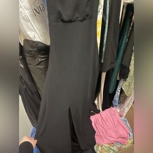 Lulu's Black Strapless Dress